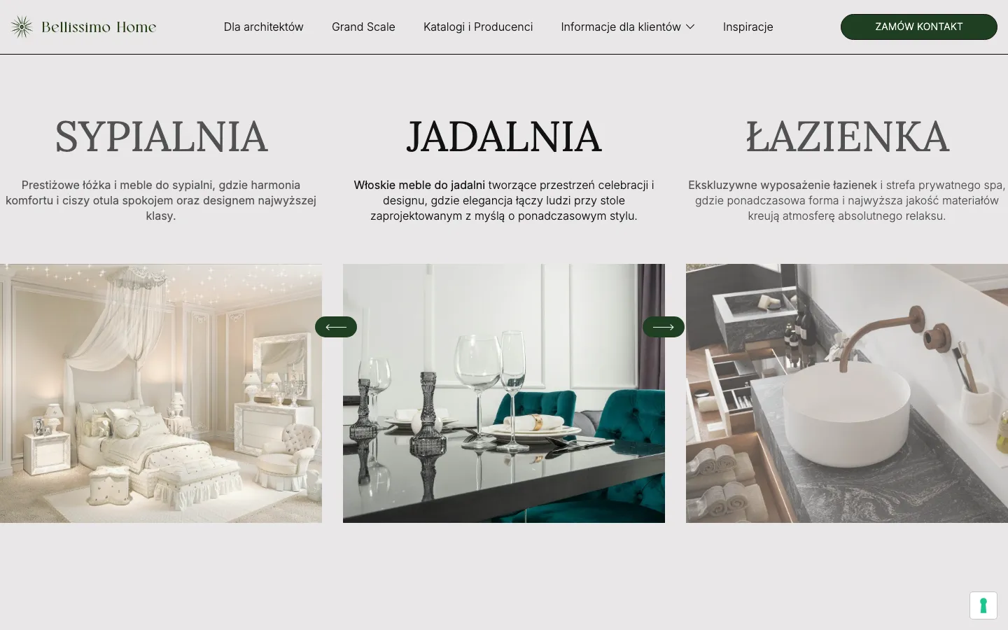 Bellissimo Home: project preview