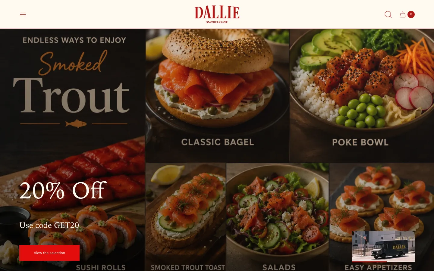 Dallie Smokehouse: podgląd projektu