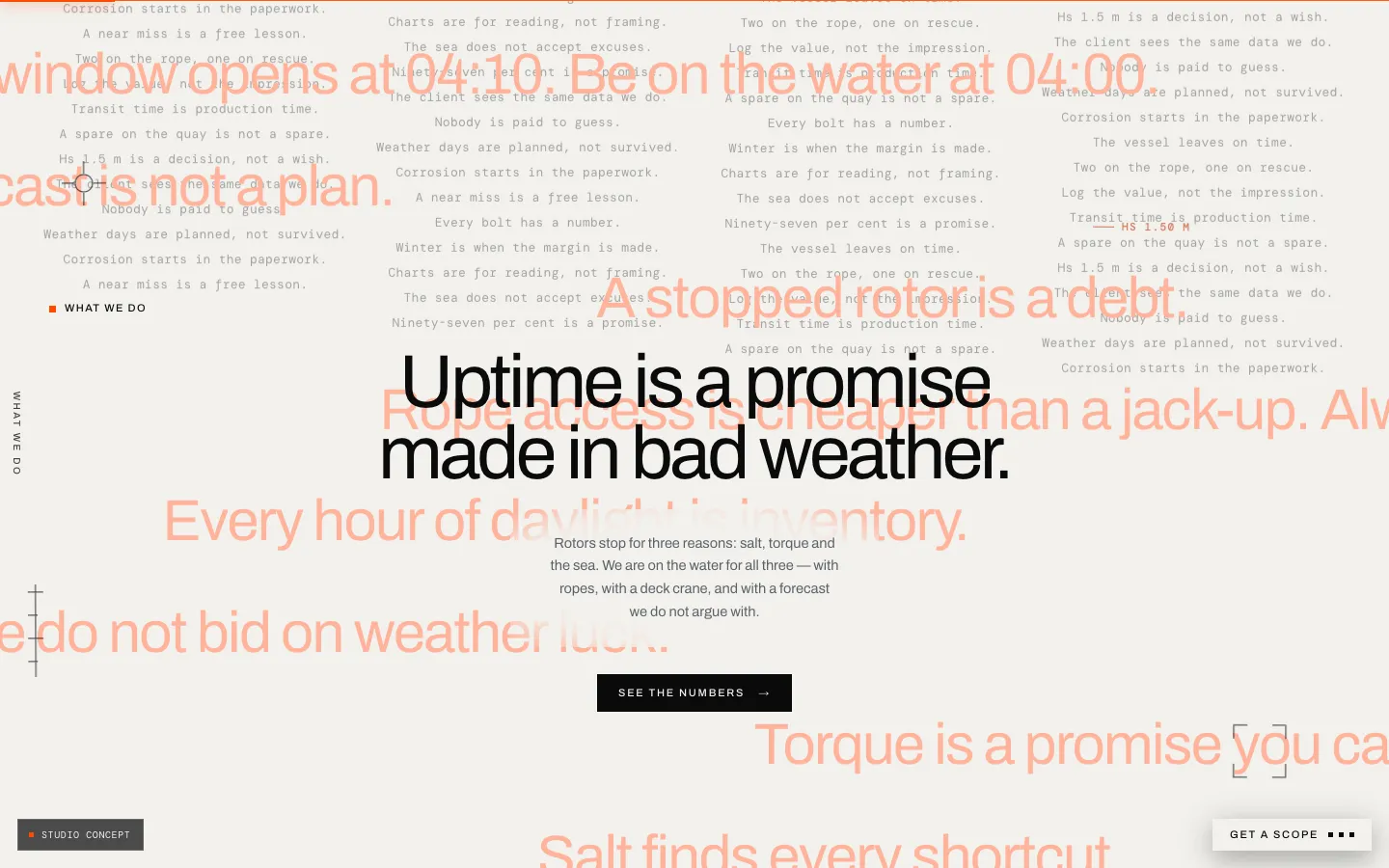 Keldvik homepage, scrolled