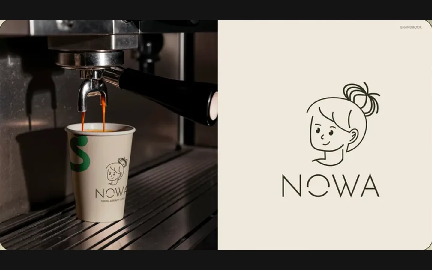NOWA Clinic mark and coffee cup