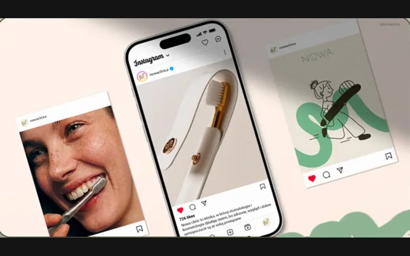 NOWA Clinic social feed mockup