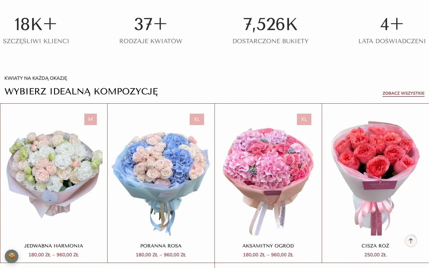 Rozmarin homepage, scrolled