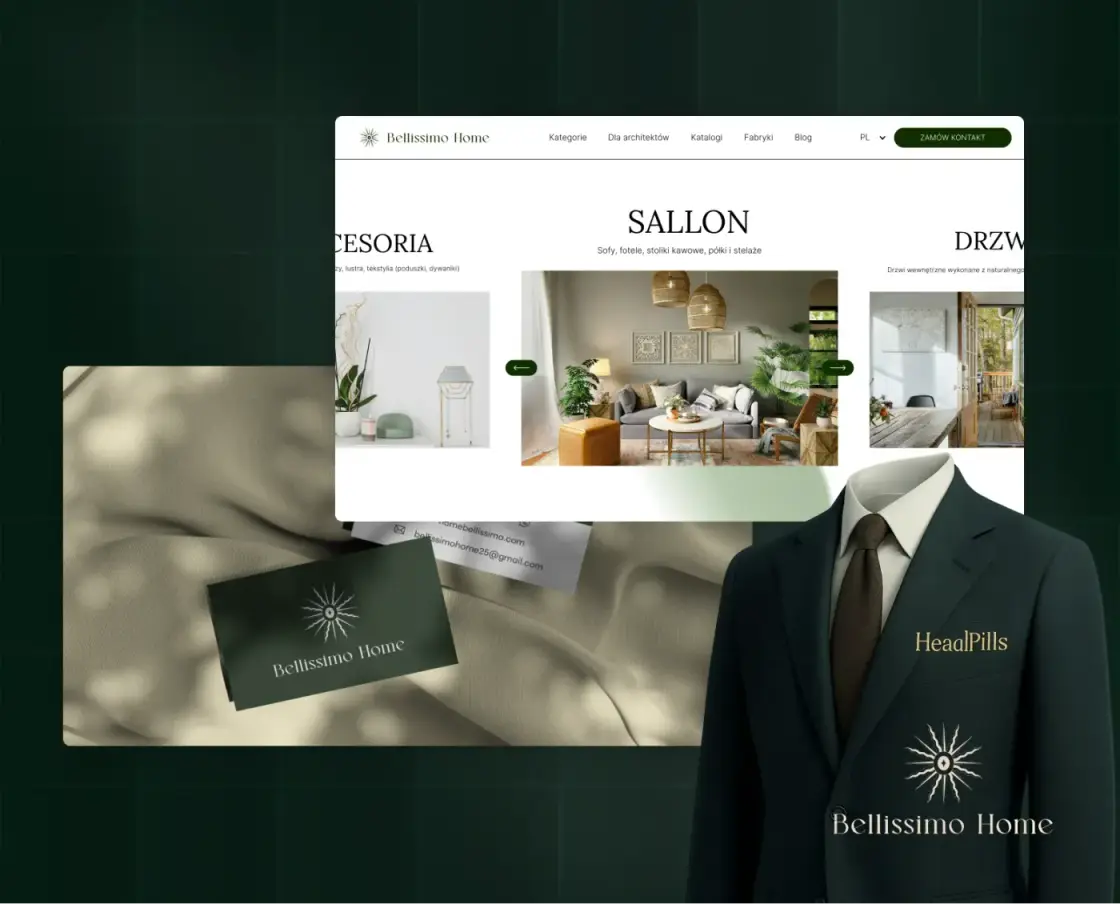 Bellissimo Home — Wnętrza · Meble premium